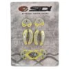 Sidi SRS Replacement Traction Pads For Dragon & Spider Shoes (Grey/Yellow) (39-40)