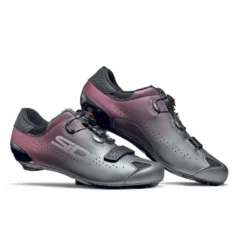 Sidi Sixty Fluo Colour Road Shoes In Anthracite/Vino
