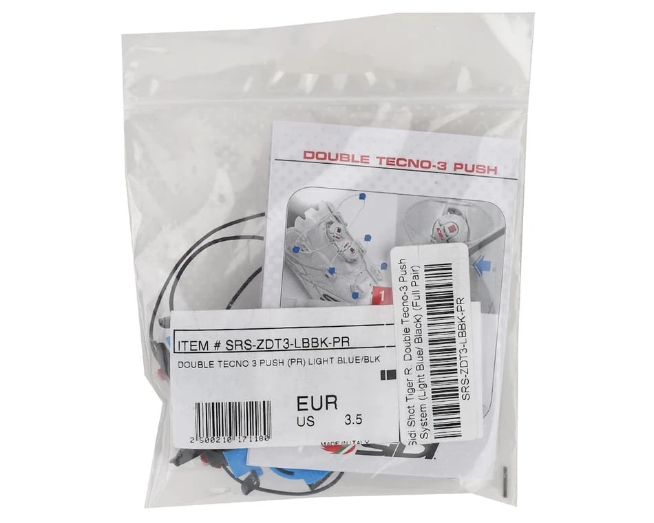 Sidi Shot/Tiger Double Tecno-3 Push Closure System (Blue/Black) (Pair) Sidi Shot/Tiger Double Tecno-3 Push Closure System (Blue/Black) (Pair) -Sidi Shop srs zdt3 lbbk pr 1